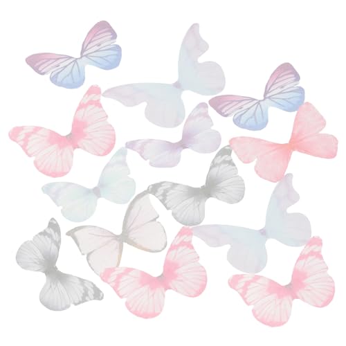 KONTONTY 40 Stück Schmetterling Applikationen aus Organza Stoff Stoffschmetterlinge mit Zartem Design Leichte DIY Dekorationen für Kleidung Haaraccessoires Bastelprojekte und Wanddeko KONTONTY 40 Stück Schmetterling Applikationen aus Organza Stoff Stoffschmetterlinge mit Zartem Design Leichte DIY Dekorationen für Kleidung Haaraccessoires Bastelprojekte und Wanddeko von KONTONTY