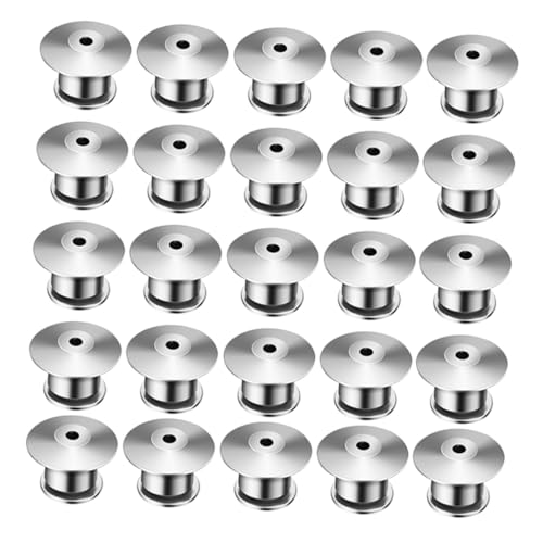 KONTONTY 40 Stück Teiliges Pin Back Locking Verschluss mit Federmechanismus Sicherer Badge Pin Fastener Langebige Nadelrückseite für Broschen Anstecker DIY Schmuck von KONTONTY