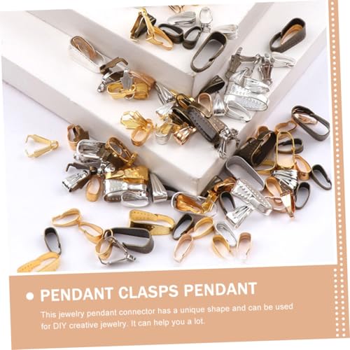 KONTONTY 400 Stück Anhängerverschluss Metalllegierung Schmuckverbinder DIY Bastelbedarf Halsketten Anhängerschlaufe in edel Gold Silber Antikbronze und Goldfarben KONTONTY 400 Stück Anhängerverschluss Metalllegierung Schmuckverbinder DIY Bastelbedarf Halsketten Anhängerschlaufe in edel Gold Silber Antikbronze und Goldfarben von KONTONTY
