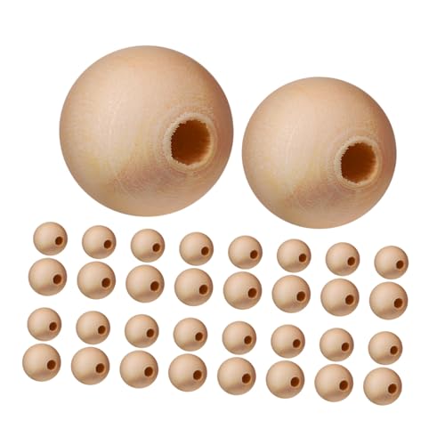 KONTONTY 400 Stück Holzperlen Rund mit Unbehandelt Natürliche Bastelperlen für DIY Schmuckherstellung Armbänder Halsketten Holzperlen KONTONTY 400 Stück Holzperlen Rund mit Unbehandelt Natürliche Bastelperlen für DIY Schmuckherstellung Armbänder Halsketten Holzperlen von KONTONTY