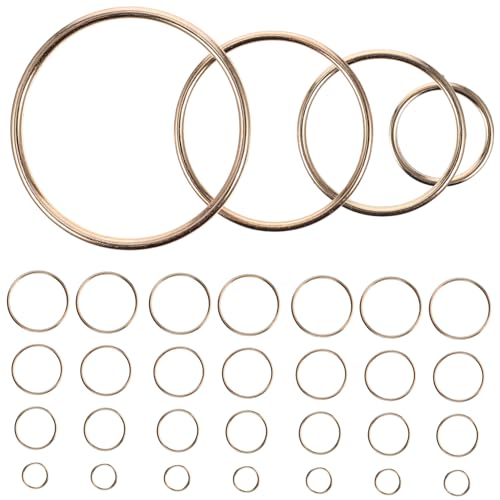 KONTONTY 40Stücke Multifunktionale O Ringe für DIY Projekte Robuste Rostfreie Schlüsselbundanschlüsse Innen für Taschen Hundehalsbänder und Mehr von KONTONTY