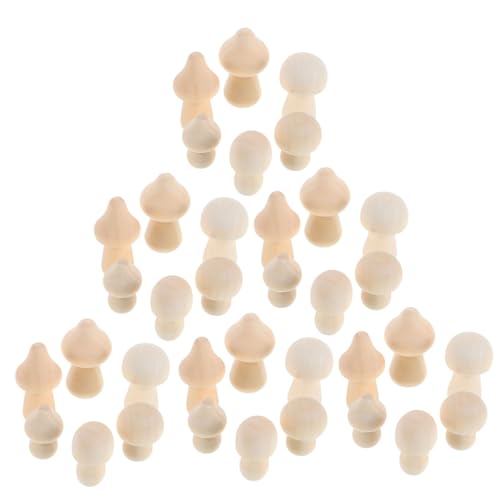 KONTONTY 42 Stück Unlackierte Holzpilze Teiliges Natürliche Mini Holzpilzfiguren zum Bemalen Diy Kunsthandwerk Tischdeko Wohnaccessoires für Büro Zuhause KONTONTY 42 Stück Unlackierte Holzpilze Teiliges Natürliche Mini Holzpilzfiguren zum Bemalen Diy Kunsthandwerk Tischdeko Wohnaccessoires für Büro Zuhause von KONTONTY