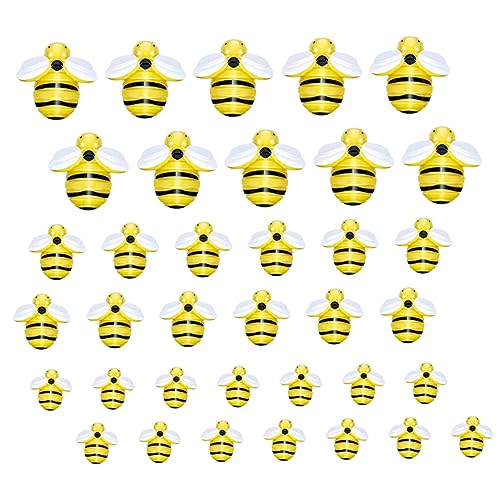 KONTONTY 45 Stück Harz Biene Dekorativ Zubehör Zur Herstellung Von Kopfschmuck Reize Dekoration Bienen Zum Basteln Party Bienenspielzeug Ballons Tiere Rasen Aufkleber Bastelset Yellow KONTONTY 45 Stück Harz Biene Dekorativ Zubehör Zur Herstellung Von Kopfschmuck Reize Dekoration Bienen Zum Basteln Party Bienenspielzeug Ballons Tiere Rasen Aufkleber Bastelset Yellow von KONTONTY