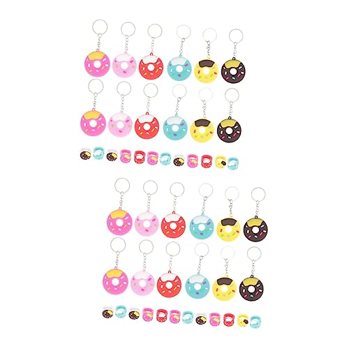 KONTONTY 2 Sets Einzigartige Donut-partygeschenke Für Donut-schlüsselanhänger Mit Geburtstags- Und Halloween-motiven 24 Stück * 2 von KONTONTY