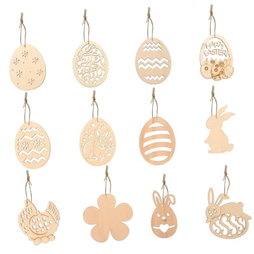 KONTONTY 48 Stück Dekorationen aus Holz -Bastelsets in großen Mengen Party Hase Ornamente bastelset basteln für ostern unvollendetes handwerk Osterdeko Scheiben hölzern KONTONTY 48 Stück Dekorationen aus Holz -Bastelsets in großen Mengen Party Hase Ornamente bastelset basteln für ostern unvollendetes handwerk Osterdeko Scheiben hölzern von KONTONTY