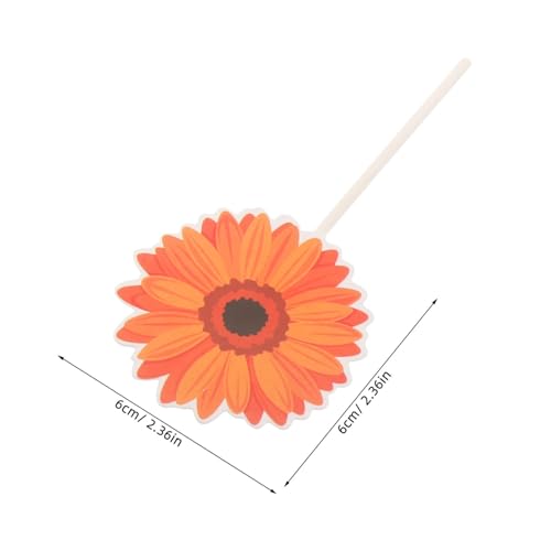 KONTONTY 48 Stück Frühlings Gänseblümchen Kuchenspieße Partyzubehör Für Frauen Gänseblümchen Cupcake Spieße Geburtstagskuchen Zubehör Chrysanthemen von KONTONTY