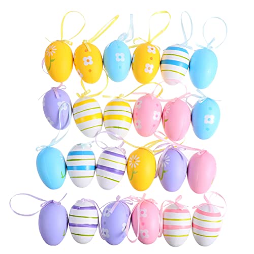 KONTONTY 48 Stück Osterei Malvorlagen gefälscht Mini gefüllt für ostereier easter Ostereier Party ostegeschenke Osterfest Partybevorzugungsei Ostereier aus Plastik von KONTONTY