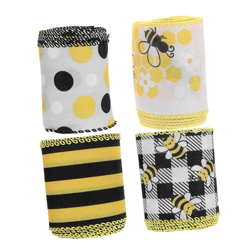 KONTONTY 4Rollen Wickelband für Geschenkverpackung Dekoratives Band für DIY Dekorationen Blumensträuße Kuchen und Mehr für Partys und Besondere Anlässe KONTONTY 4Rollen Wickelband für Geschenkverpackung Dekoratives Band für DIY Dekorationen Blumensträuße Kuchen und Mehr für Partys und Besondere Anlässe von KONTONTY