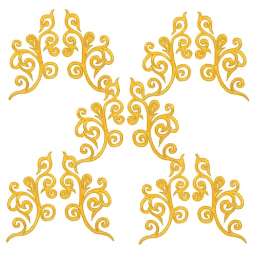 KONTONTY 5 Paare Gestickter Stoffaufnäher Dekorative Patches Stickerei-blumenapplikation Lebendige Blumenbeete Blumenapplikationen Für Kleidung Romantische Blumenbeete Gelb Baumwolle KONTONTY 5 Paare Gestickter Stoffaufnäher Dekorative Patches Stickerei-blumenapplikation Lebendige Blumenbeete Blumenapplikationen Für Kleidung Romantische Blumenbeete Gelb Baumwolle von KONTONTY