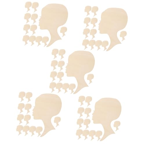 KONTONTY 5 Sätze Teiliges Holzscheiben Für Bastelarbeiten Unbeschichtete Holzstücke Zum Bemalen Und Dekorieren Für Hochzeiten Partys Und Diy Projekte 15 Stück * 5 von KONTONTY
