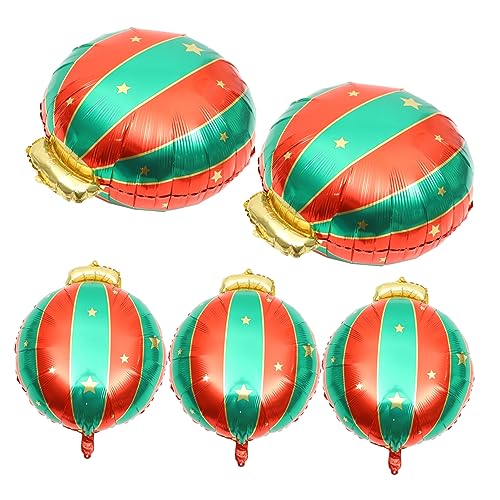 KONTONTY 5 Stück Aluminiumfolie Weihnachtsballons Weihnachtsdekoration Weihnachtsthema Dekoballons KONTONTY 5 Stück Aluminiumfolie Weihnachtsballons Weihnachtsdekoration Weihnachtsthema Dekoballons von KONTONTY