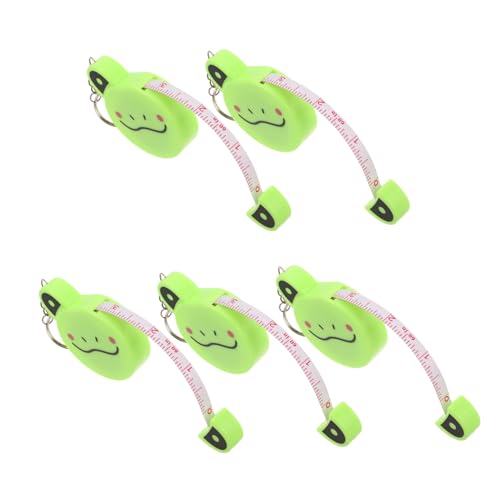 KONTONTY 5 Stück Frosch Maßbänder mit Schlüsselanhänger Weich Doppelseitig Bedruckt Automatische Rückführung Flexibel für Körper Stoffmessungen für Nähen Stricken Handwerk KONTONTY 5 Stück Frosch Maßbänder mit Schlüsselanhänger Weich Doppelseitig Bedruckt Automatische Rückführung Flexibel für Körper Stoffmessungen für Nähen Stricken Handwerk von KONTONTY
