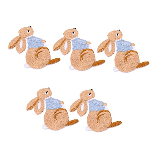 KONTONTY 5 Stück Gestickte Aufnäher repair kit stickrahmen Reperaturset dekoringe Textilzubehör Nähen süße Patches Aufnäher für Kleidung Reparaturflicken für Kleidung Stickerei Colorful von KONTONTY