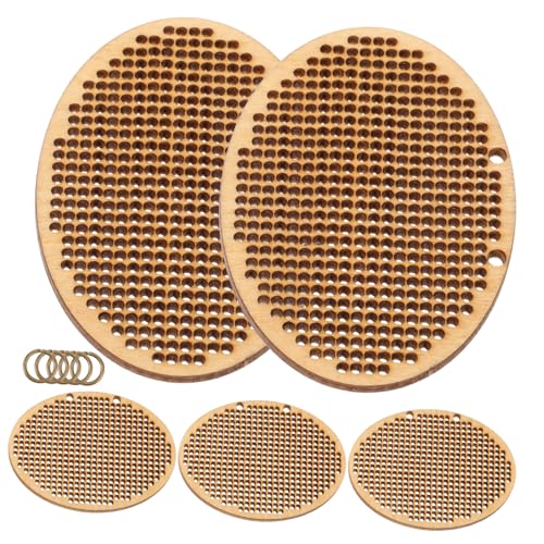 KONTONTY 5 Stück Kreuzstich Holzchips Diy Anhänger Runde Holzplatten für Kreative Handarbeiten für und Dekorationen KONTONTY 5 Stück Kreuzstich Holzchips Diy Anhänger Runde Holzplatten für Kreative Handarbeiten für und Dekorationen von KONTONTY