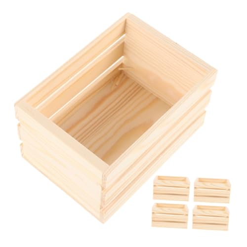 KONTONTY 5 Stück Mini-Aufbewahrungskorb Mini-Puppenhauszubehör Holzhandwerksprojekte Mini Holzkorb Holzhandwerksvorräte winziger Miniaturkorb Bastelkisten aus Holz Kleine Holzkiste Beige KONTONTY 5 Stück Mini-Aufbewahrungskorb Mini-Puppenhauszubehör Holzhandwerksprojekte Mini Holzkorb Holzhandwerksvorräte winziger Miniaturkorb Bastelkisten aus Holz Kleine Holzkiste Beige von KONTONTY
