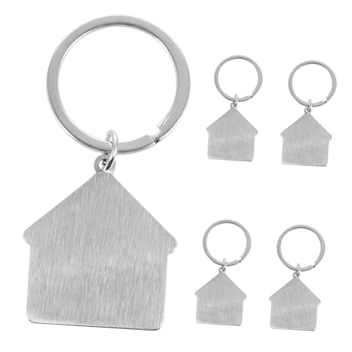 KONTONTY 5 Stück Schlüsselanhänger Rohlinge für Diy Sublimation Hausform Personalisierbare Anhänger für Handwerk und Dekoration von KONTONTY