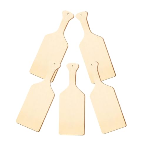 KONTONTY 5 Stück Teiliges DIY Holzbrett für Bastelprojekte Unbearbeitete Holzscheiben für Kreative Dekorationen Geeignet für Hochzeiten Partys und Heimwerkerprojekte von KONTONTY