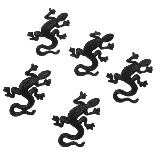 KONTONTY 5 Stück Teiliges Dekorative Gecko Bügel Patches Hochwertiger Flicken für Kleidung Taschen und Hüte für DIY Reparatur und Kreative Gestaltung von KONTONTY