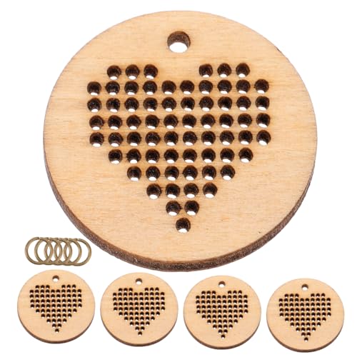 KONTONTY 5 Stück Teiliges Kreuzstich Holzanhänger Natürlichem Holz Diy Holzplatten für Kreative Projekte Einzigartige Designs für Schmuck und Buchmarkierungen KONTONTY 5 Stück Teiliges Kreuzstich Holzanhänger Natürlichem Holz Diy Holzplatten für Kreative Projekte Einzigartige Designs für Schmuck und Buchmarkierungen von KONTONTY