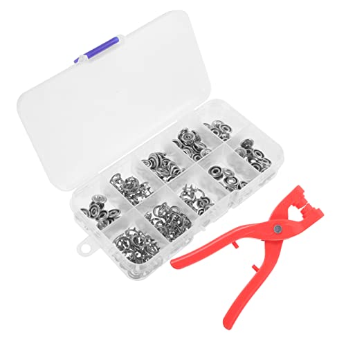 KONTONTY 50 Sätze Teiliges Set Druckknopf Verschlüsse Metall mit Handpresszange für Diy Kleidung und Taschen Installieren Langlebige Knöpfe mit Aufbewahrungsbox für Kreative Projekte KONTONTY 50 Sätze Teiliges Set Druckknopf Verschlüsse Metall mit Handpresszange für Diy Kleidung und Taschen Installieren Langlebige Knöpfe mit Aufbewahrungsbox für Kreative Projekte von KONTONTY