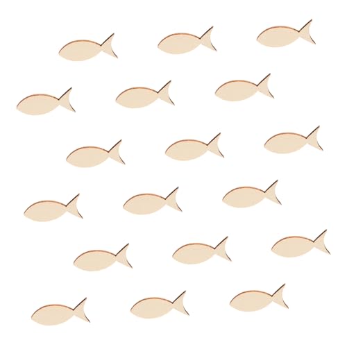 KONTONTY 50 Stück Bastelanhänger Angelzubehör Unfertige Fische Blanko Schilder Fischausschnitte Fisch Basteln Fisch Party Dekoration Holz Beige KONTONTY 50 Stück Bastelanhänger Angelzubehör Unfertige Fische Blanko Schilder Fischausschnitte Fisch Basteln Fisch Party Dekoration Holz Beige von KONTONTY