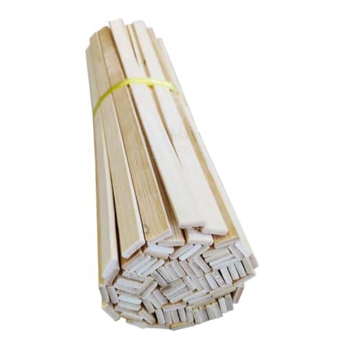 KONTONTY 50 Stück Bastelsticks Bambus Vielseitige Diy Materialien für Kreative Projekte Natürliche Holzstäbe für Kunsthandwerk und Modellbau von KONTONTY