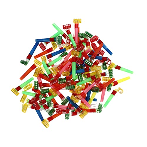 KONTONTY 50 Stück Blow Roll Party Musikgebläse Musical Blowouts Hörner Neuheit Krachmacher Für Partys Geburtstagsgebläse Krachmacher Geräuschmacher Musikalische Blowouts Krachmacher Pvc von KONTONTY