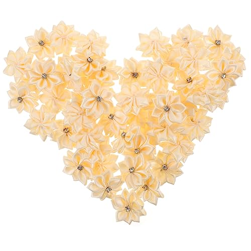 KONTONTY 50 Stück Diamantblüten Hochzeit Blumen Led Zubehör Für Kopfbedeckungen Diy-reparatur-patches Haarnadel Zubehör Reparaturflicken Für Kleidung Patches Reparieren Polyester von KONTONTY