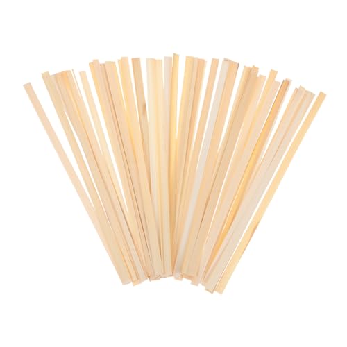KONTONTY 50 Stück Diy Bastelset Bambusstreifen Handgemachte Fächer und Malerei Flache Bastelmaterialien für Projekte Breit Natürliches Bambusmaterial von KONTONTY