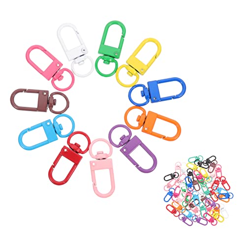 KONTONTY 50stücke Drehbare Schnapphaken Aus Zinklegierung Lanyard Karabiner Mit Flexibilität Für Schlüsselanhänger Taschen Hundehalsbänder Mischfarben von KONTONTY