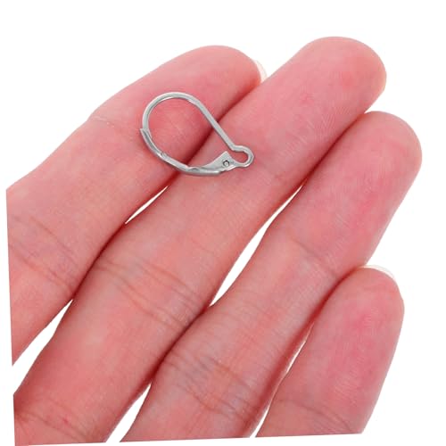 KONTONTY 50 Stück Edelstahl Hebelverschluss Ohrhaken Französische Ohrstecker Sicherer Verschluss Vielseitig für Schmuckherstellung DIY Anhänger Zubehör KONTONTY 50 Stück Edelstahl Hebelverschluss Ohrhaken Französische Ohrstecker Sicherer Verschluss Vielseitig für Schmuckherstellung DIY Anhänger Zubehör von KONTONTY