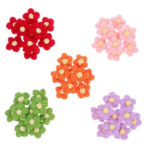 KONTONTY 50 Stück Häkelblumen Handgefertigte Gehäkelte Blüten in Farben für DIY Kleidung Haaraccessoires Partydekorationen und Bastelverzierungen KONTONTY 50 Stück Häkelblumen Handgefertigte Gehäkelte Blüten in Farben für DIY Kleidung Haaraccessoires Partydekorationen und Bastelverzierungen von KONTONTY