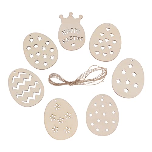 KONTONTY 50 Stück Holz Bastelset für DIY Projekte Unlackierte Holzscheiben für Ostern Kreative Bastelornamente Hochwertigem Material für Familie und für Dekoration und Partybedarf von KONTONTY