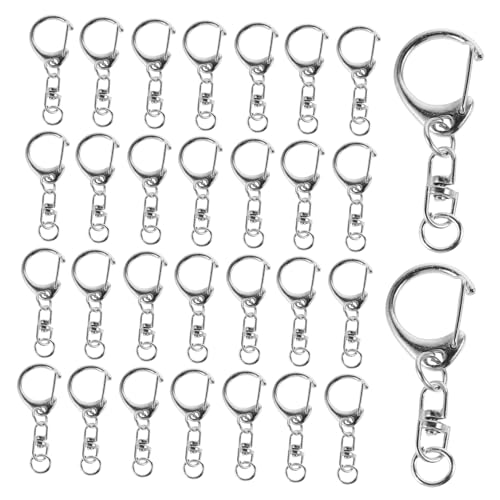 KONTONTY 50 Stück Metall Swivel Snap Hooks mit D-ring Langlebige Kleine Clips für DIY Schlüsselanhänger Taschen Schmuck Drehbare Verbindungsklammern für Bastelzubehör KONTONTY 50 Stück Metall Swivel Snap Hooks mit D-ring Langlebige Kleine Clips für DIY Schlüsselanhänger Taschen Schmuck Drehbare Verbindungsklammern für Bastelzubehör von KONTONTY