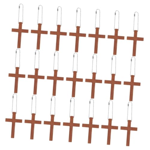 KONTONTY 50 Stück Minikreuz Holz Dekorationsartikel Holzkreuzanhänger Religiöser Schmuck Zubehör Religiöse Dekorationen Mini Holzkreuz Holzkreuze Masse Holzkreuze für Tafelaufsätze Brown von KONTONTY