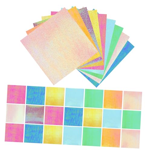 KONTONTY 50 Stück Origami Papier Perlmuttfarben Bastelpapier für Diy Faltpapier für Origami Projekte Farben für Scrapbooking und Kreative Bastelideen von KONTONTY
