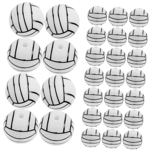 KONTONTY 50 Stück Silikon Sports Ball Perlen für Schmuckherstellung DIY Spacer Beads für Armbänder Halsketten Sichere Langlebige Schmuckzubehör für Sport Charms und Handwerksprojekte KONTONTY 50 Stück Silikon Sports Ball Perlen für Schmuckherstellung DIY Spacer Beads für Armbänder Halsketten Sichere Langlebige Schmuckzubehör für Sport Charms und Handwerksprojekte von KONTONTY