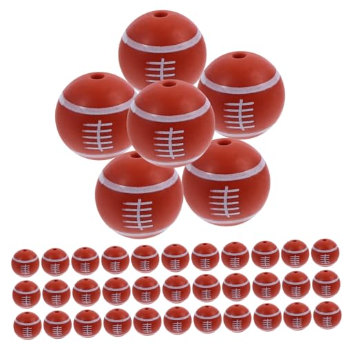 KONTONTY 50 Stück Silikon Sports Ball Perlen für Schmuckherstellung Robuste Lose Perlen für DIY Armbänder Halsketten Schlüsselanhänger Sportliches Design Langlebig und Farbecht KONTONTY 50 Stück Silikon Sports Ball Perlen für Schmuckherstellung Robuste Lose Perlen für DIY Armbänder Halsketten Schlüsselanhänger Sportliches Design Langlebig und Farbecht von KONTONTY