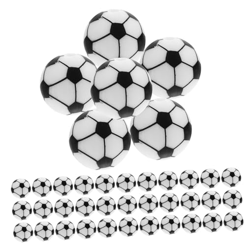 KONTONTY 50 Stück Silikon Sports Perlen Vielseitige Kugelperlen für Schmuckherstellung DIY Armband Halskette Bastelperlen Langlebig Glatt für Sport Themen Schmuck und Accessoires von KONTONTY