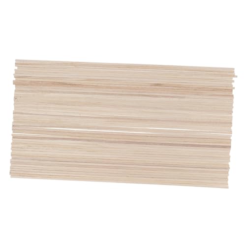 KONTONTY 50 Stück Teiliges Quadratische Holzstäbe Naturbelassene Holzdübel für DIY Bastelprojekte Modellbau und Schulhandwerk Leicht zu Schneiden und Zusammenzufügen Natürliche von KONTONTY