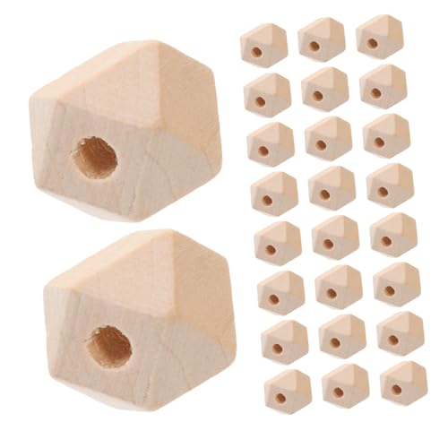 KONTONTY 50 Stück Unlackierte Holz Perlen Geometrische Spacer Lose Bastelperlen Natürliche Holzperlen für DIY Schmuckherstellung Handgefertigte Accessoires KONTONTY 50 Stück Unlackierte Holz Perlen Geometrische Spacer Lose Bastelperlen Natürliche Holzperlen für DIY Schmuckherstellung Handgefertigte Accessoires von KONTONTY