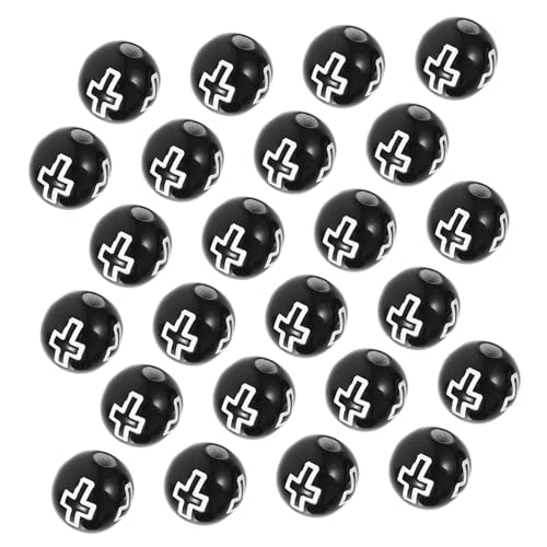 KONTONTY 500 Stück Acryl Perlen für DIY Schmuckherstellung Runde Bastelperlen mit Kreuzmuster Langlebig und Vielseitig für Armbänder Halsketten und Dekorationen zum Auffädeln von KONTONTY