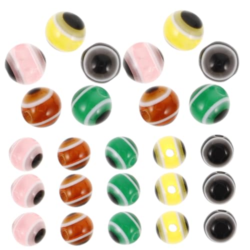 KONTONTY 500 Stück Bunte Gestreifte Runde Resin Perlen zum Auffädeln Schmuckherstellung für Halsketten und Armbänder Vielseitige DIY Bastelperlen für Kreative Accessoires KONTONTY 500 Stück Bunte Gestreifte Runde Resin Perlen zum Auffädeln Schmuckherstellung für Halsketten und Armbänder Vielseitige DIY Bastelperlen für Kreative Accessoires von KONTONTY