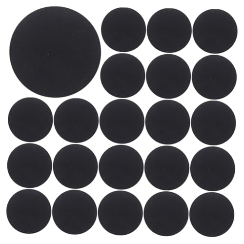KONTONTY 500 Stück Selbstklebende Filzkreise Schwarze Punkte Für Heimwerkerprojekte Nähen Bastelfilzkreise Mit Selbstklebender Rückseite von KONTONTY