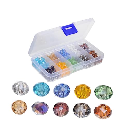 KONTONTY 500 Stück Kristall Briolette Perlen Farben Facettierte Glasperlen mit Aufbewahrungsbox DIY Schmuckherstellung Zubehör für Armbänder Halsketten Basteln KONTONTY 500 Stück Kristall Briolette Perlen Farben Facettierte Glasperlen mit Aufbewahrungsbox DIY Schmuckherstellung Zubehör für Armbänder Halsketten Basteln von KONTONTY