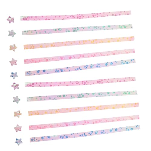 KONTONTY 500 Stück Origami Papier Sternfaltstreifen mit Goldener Folie Dekorative Bunte Bastelstreifen für Origami-Papiersterne Einfache Vorgefertigte Faltstreifen für Erwachsene KONTONTY 500 Stück Origami Papier Sternfaltstreifen mit Goldener Folie Dekorative Bunte Bastelstreifen für Origami-Papiersterne Einfache Vorgefertigte Faltstreifen für Erwachsene von KONTONTY