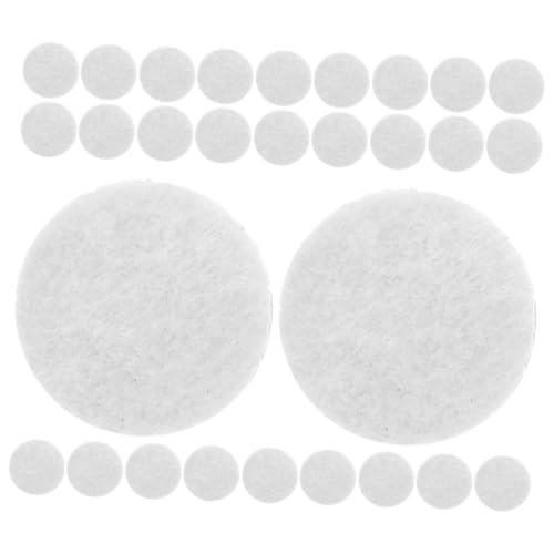 KONTONTY 500 Stück Patch Pads Spot Farbpunkte Nähen Für Kreise Aufkleber Materialien Abnehmbar Kreisförmig Leicht Zu Kleben Klebriger Filz Weiß von KONTONTY