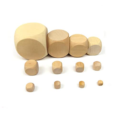 KONTONTY 50Stück Holz Set Leere Holzwürfel für Handwerk DIY Projekte und Puzzle Herstellung Unlackierte Holzblöcke zum Beschriften und Basteln von KONTONTY