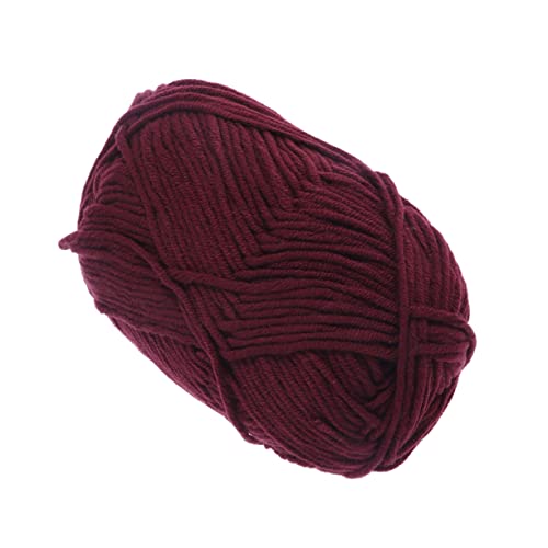 KONTONTY 50g Milchbaumwollgarn Baumwollgarn Zum Häkeln Und Stricken Für Pullover Mützen Schals Handgewebt Warmes Garn Rotwein KONTONTY 50g Milchbaumwollgarn Baumwollgarn Zum Häkeln Und Stricken Für Pullover Mützen Schals Handgewebt Warmes Garn Rotwein von KONTONTY