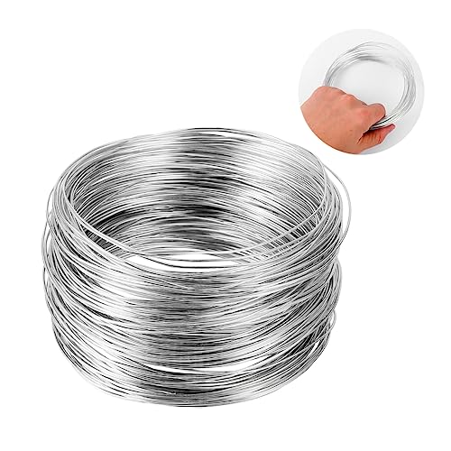 KONTONTY 5Rolle Aluminiumdraht DIY Basteldraht für Schmuckherstellung Kunsthandwerk Silber pro Rolle Flexibler Metalldraht für Geldbaum Bastelprojekte von KONTONTY